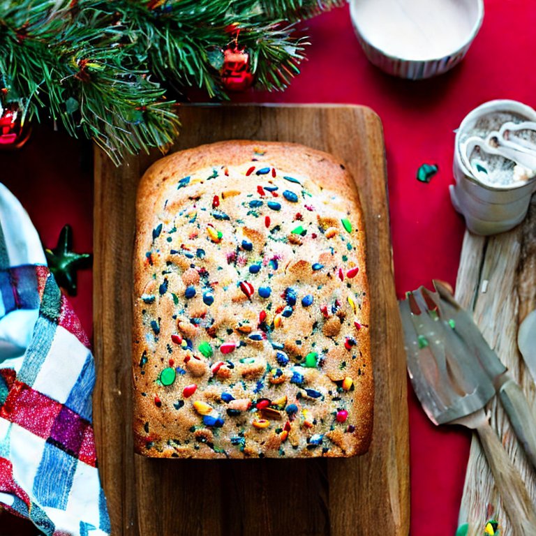 funfetti christmas bread recipe that looks super yummy and is quick and easy